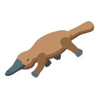 Platypus swimming in isometric view showing its unique features vector