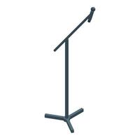 Studio microphone standing on a tripod is ready for recording audio vector