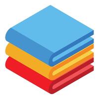 Stack of colorful towels folded neatly for hotel guests vector