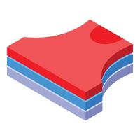 Breathable fabric layers creating a comfortable and functional textile vector