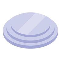 Round stage with three levels for award ceremony or presentation vector