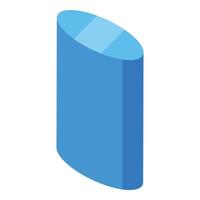 Blue soap bar with rounded edges maintaining hygiene vector