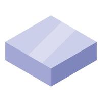 Purple rectangular prism representing modern abstract art concept vector