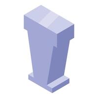 Tribune rostrum for conference speaker representing modern communication vector