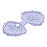 Open shell containing beautiful glowing pearl, marine treasure unveiled vector