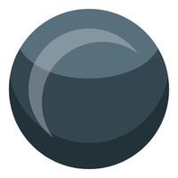 Bowling ball showing a crescent shape on dark background vector