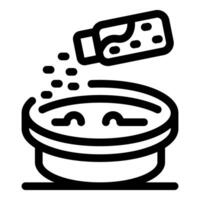 Chef adding spices to a dish with a salt shaker for flavor enhancement vector