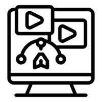 editing software creating engaging content on computer screen vector