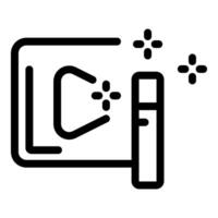 Content creator editing using digital pen on tablet vector