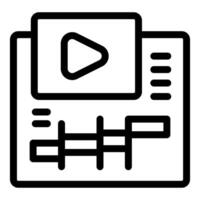 editing software interface with play button and timeline showing vector