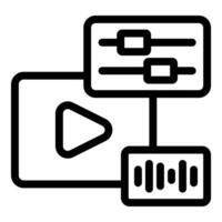 editing software adjusting audio and settings vector