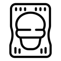 Mri scan showing human skull with lines and dots, medical imaging technology vector