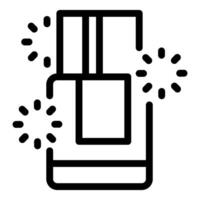 Smartphone inserting credit card with sparkles representing successful payment vector