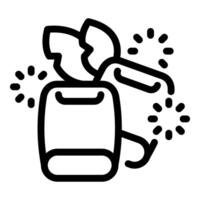 Wet wipes package with open lid and shining cleanliness effect vector
