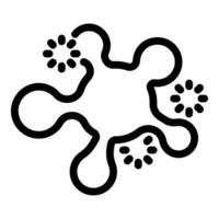 Virus attacking cells, triggering immune response and inflammation vector