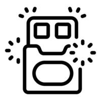 Sim card coming out of a mobile phone with sparks vector