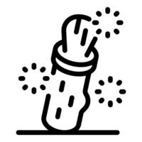 Firecracker exploding with sparks flying, celebrating festivities and events vector
