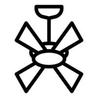 Modern ceiling fan with integrated light, cooling and illuminating your space vector