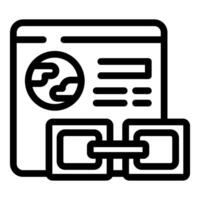 Global website hyperlink representing international connection and web navigation vector