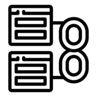 Servers connecting to database, data storage, cloud computing concept vector