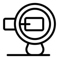Parking meter showing empty battery status icon, parking time expired symbol vector