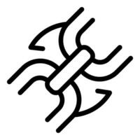 Decentralized platform connecting multiple blockchains representing interoperability and data exchange vector