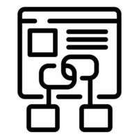 Web page showing interconnected data blocks representing data integration vector