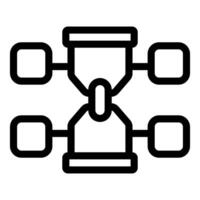 Blockchain technology connecting multiple devices securely and efficiently vector