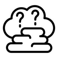 Question marks appearing from processing data cloud computing storage server database vector