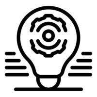 Lightbulb representing innovative thinking and problem solving vector