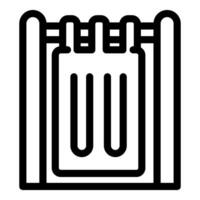 Pull up bar showing workout progress chart icon illustration vector