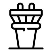 Airport control tower managing air traffic with precision and skill vector