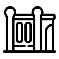 Elegant modern gate enhancing security and style of residential property vector