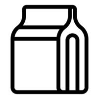 Packaging for milk or juice with straw is ready for use vector