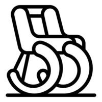 Rocking chair standing on floor with curved shape for comfortable relaxing vector