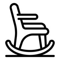 Rocking chair relaxing furniture for comfortable lounging and resting vector
