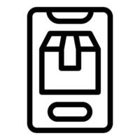 Smartphone showing parcel tracking app for online shopping and delivery vector