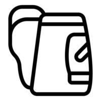 Modern smart electric kettle with temperature control displaying water level vector