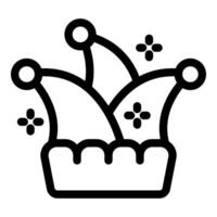Jester hat sparkling with festive cheer, a symbol of merriment and entertainment vector