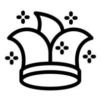 Jester hat with sparkling decorations symbolizing festivity and entertainment vector