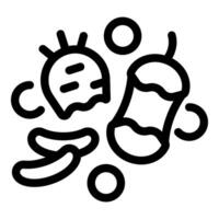 Microbes and bacteria creating a diverse microbiome ecosystem vector