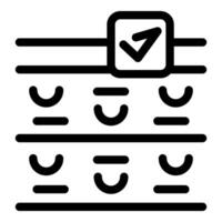 Correcting braille alphabet with check mark symbol vector