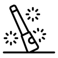 Firework rocket launching, creating sparkling explosions in the sky vector