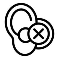 Ear piercing showing rejection, infection or allergy problems vector