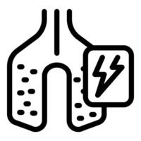 Thyroid gland generating energy with electric symbol displaying functionality vector