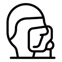 Virtual reality headset immersing man into metaverse simulation vector