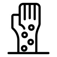 Monkeypox infection represented by blisters appearing on a hand vector