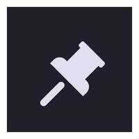 Push pin icon is fixing important information on a virtual notice board vector