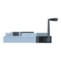 Mechanical press operating with lever and metal components vector