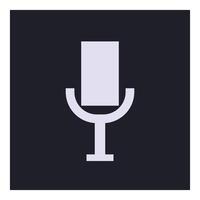 Podcast microphone icon representing broadcasting and audio recording vector